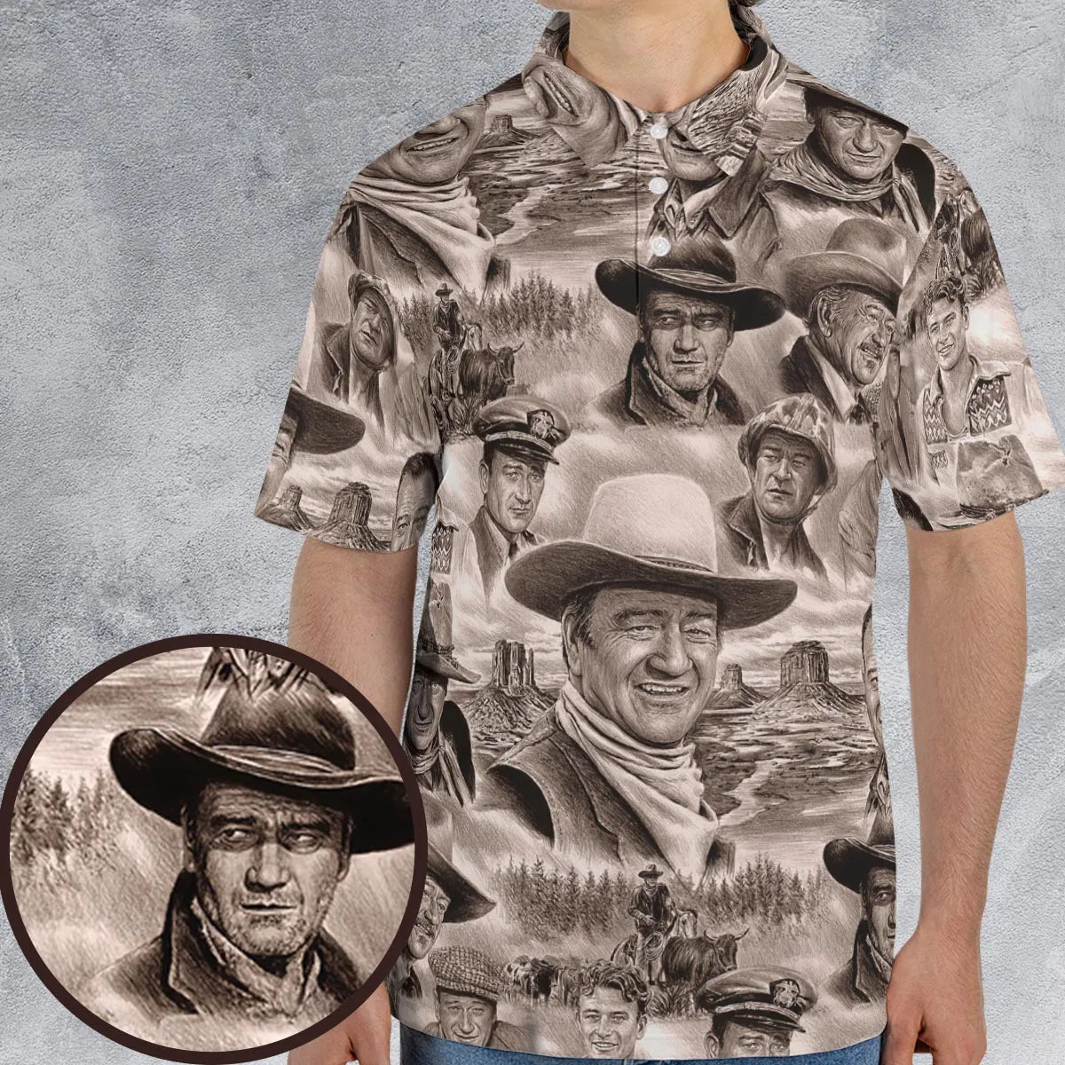 Of these Wayne Westerns AOP Men/Women Polo Shirt