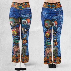 The Beginning Star Trek Pattern Flare Leggings