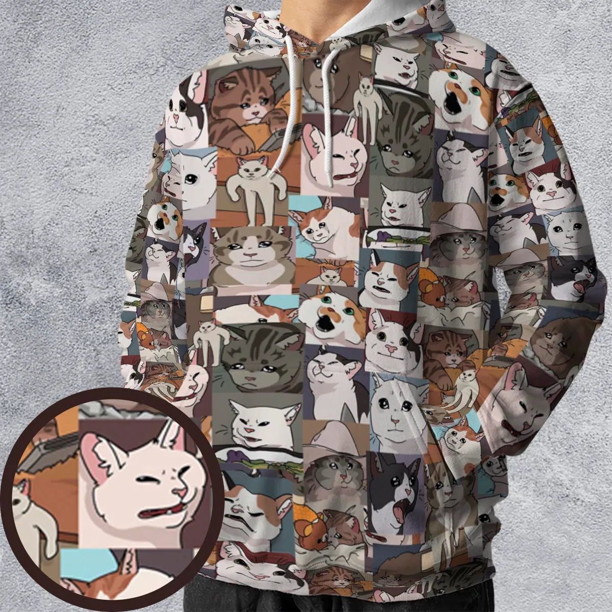 Funny Cat Internet Meme All-over Print Hoodie