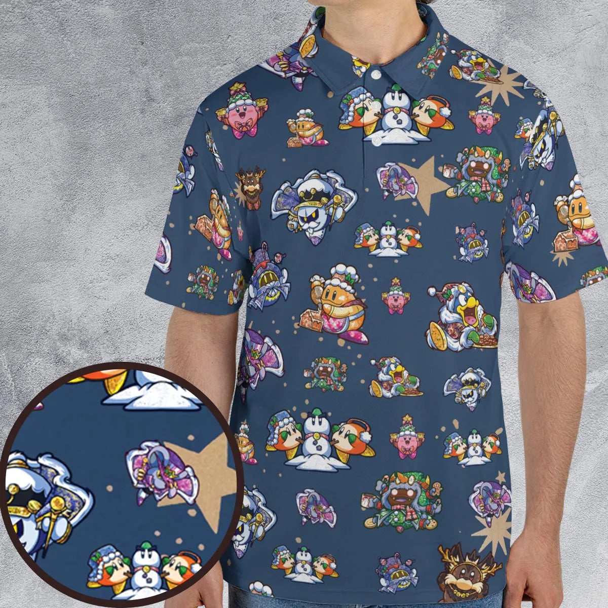 Dream Land Holiday Kirby AOP Men/Women Polo Shirt