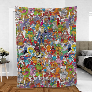 90s Cartoon Legends Fleece Blanket