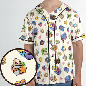 Nostalgic Candy From Your Childhood Unisex Baseball Jersey