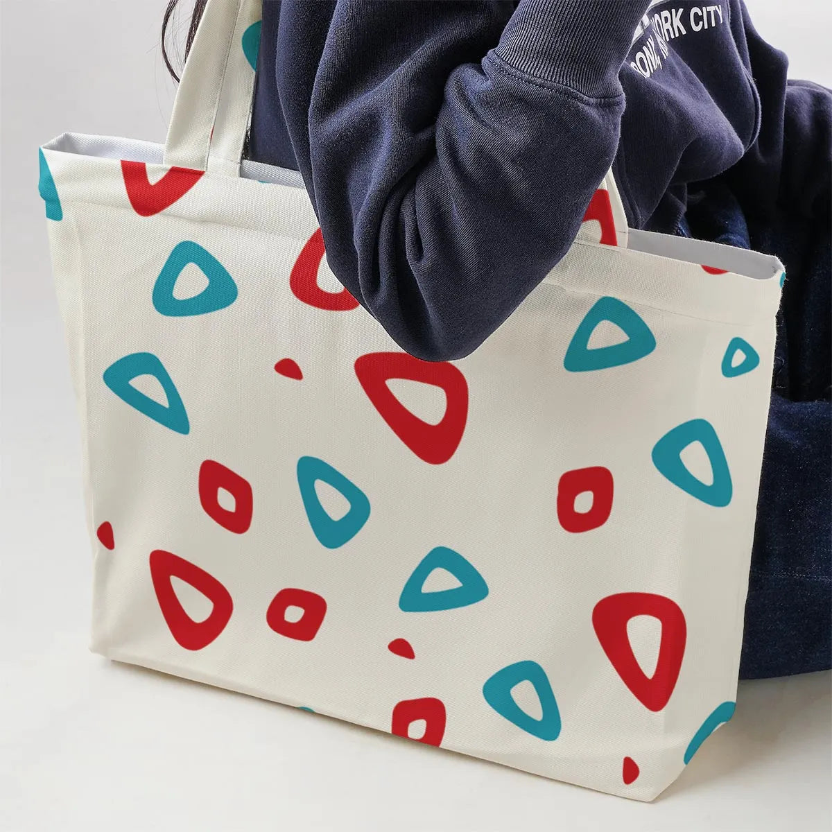 Togepi Pattern Pokemon Large Tote Bag