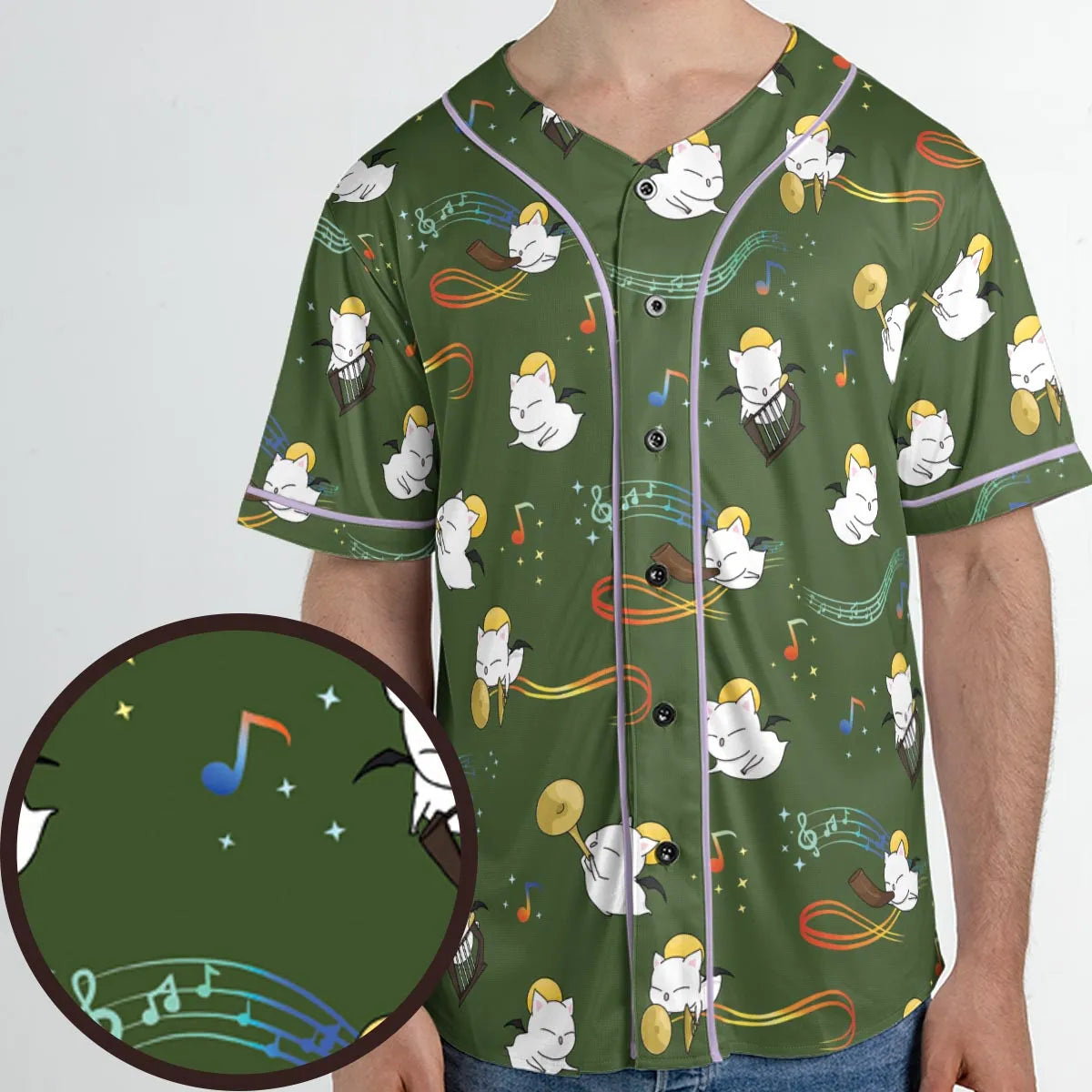 Moggle Music Final Fantasy Unisex Baseball Jersey
