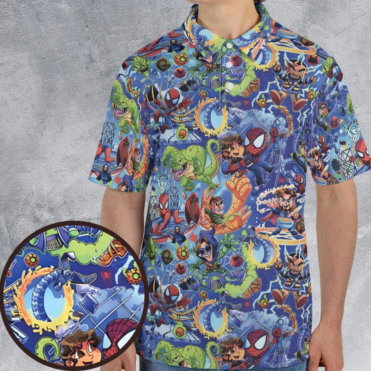 Web Slinger Spider Man AOP Men/Women Polo Shirt