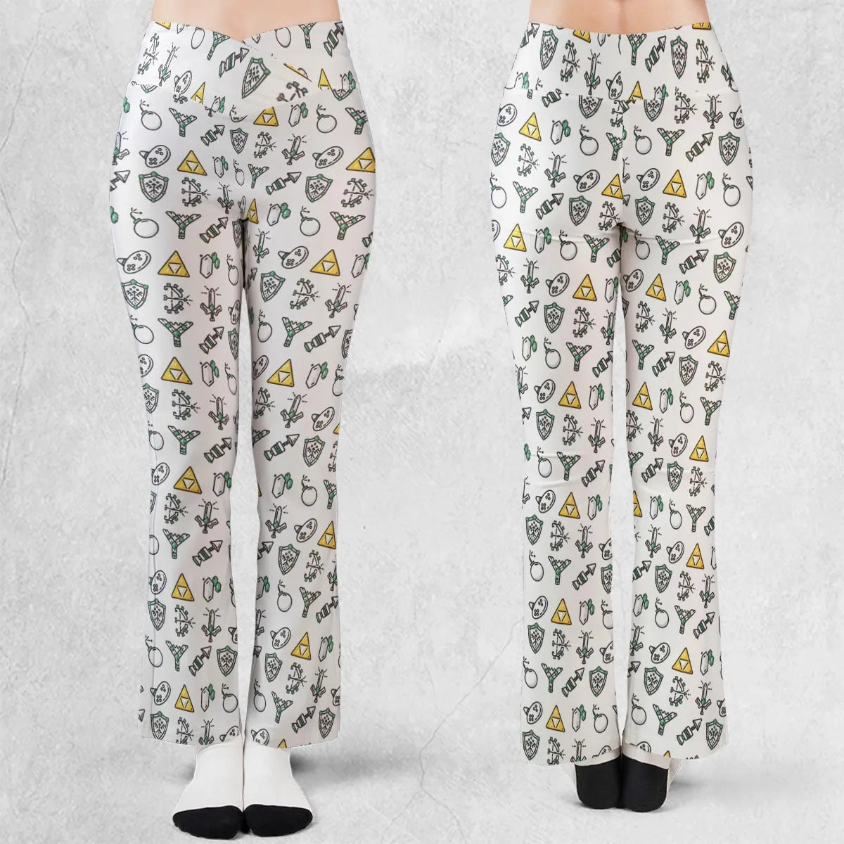 The Zelda Pixel Style Flare Leggings