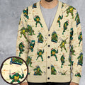 TMNT Characters Weapon Pattern Cardigan