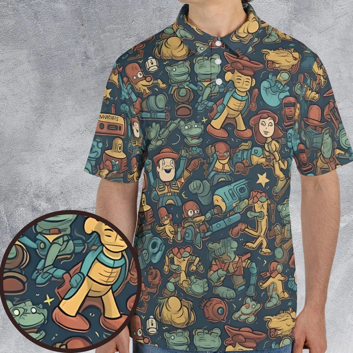Story of Toy Cowboys Toy Story AOP Men/Women Polo Shirt