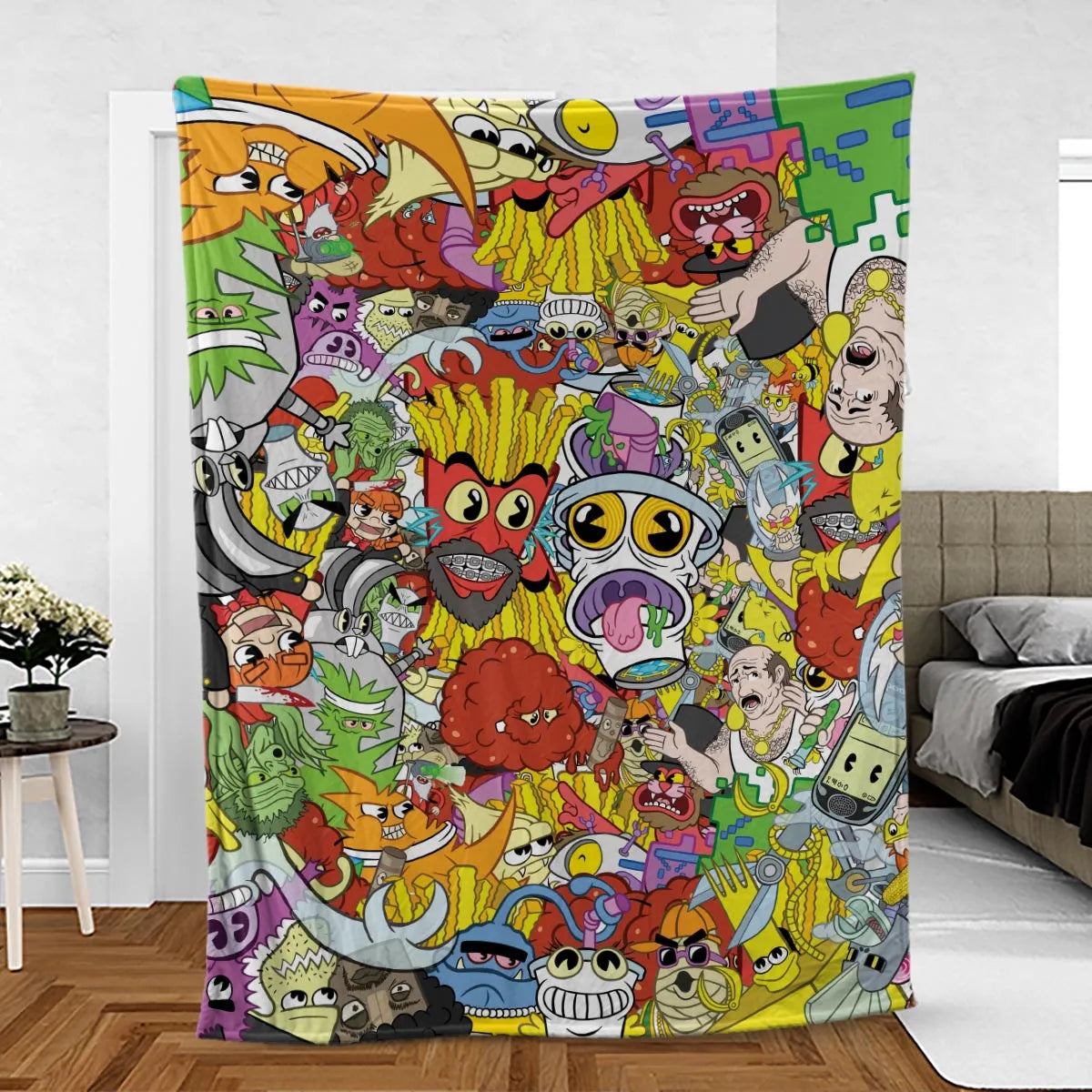 Pure Chaos Aqua Teen Hunger Force Fleece Blanket