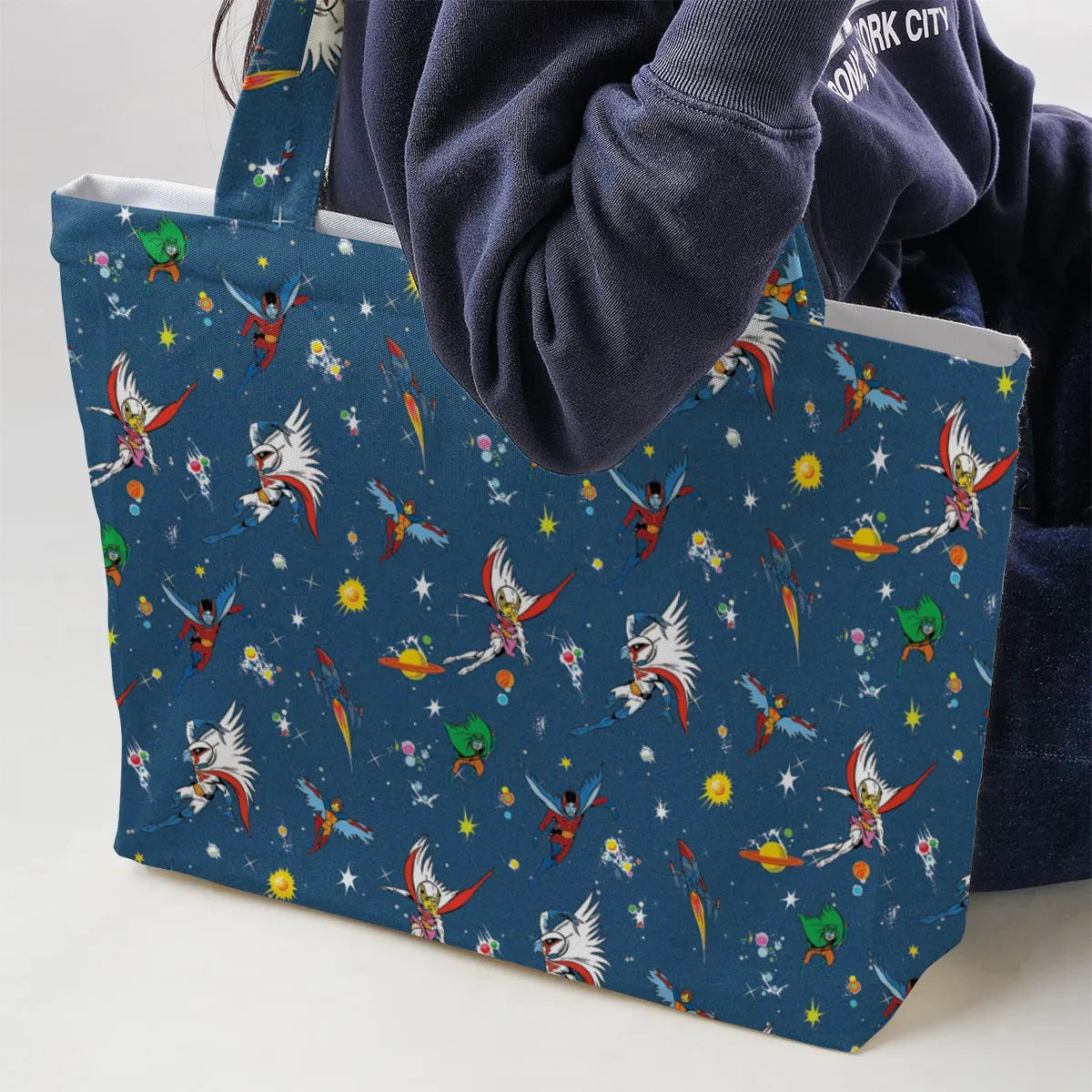 Battle of the Planets Large Tote Bag