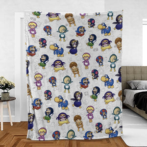 Penguin Party Super Mario Fleece Blanket