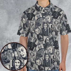 Halloween Horror Villains AOP Men/Women Polo Shirt