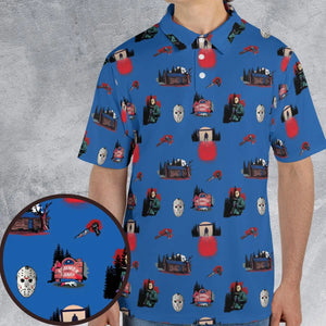 Jason Vorhees Camp Crystal Lake Halloween AOP Men/Women Polo Shirt