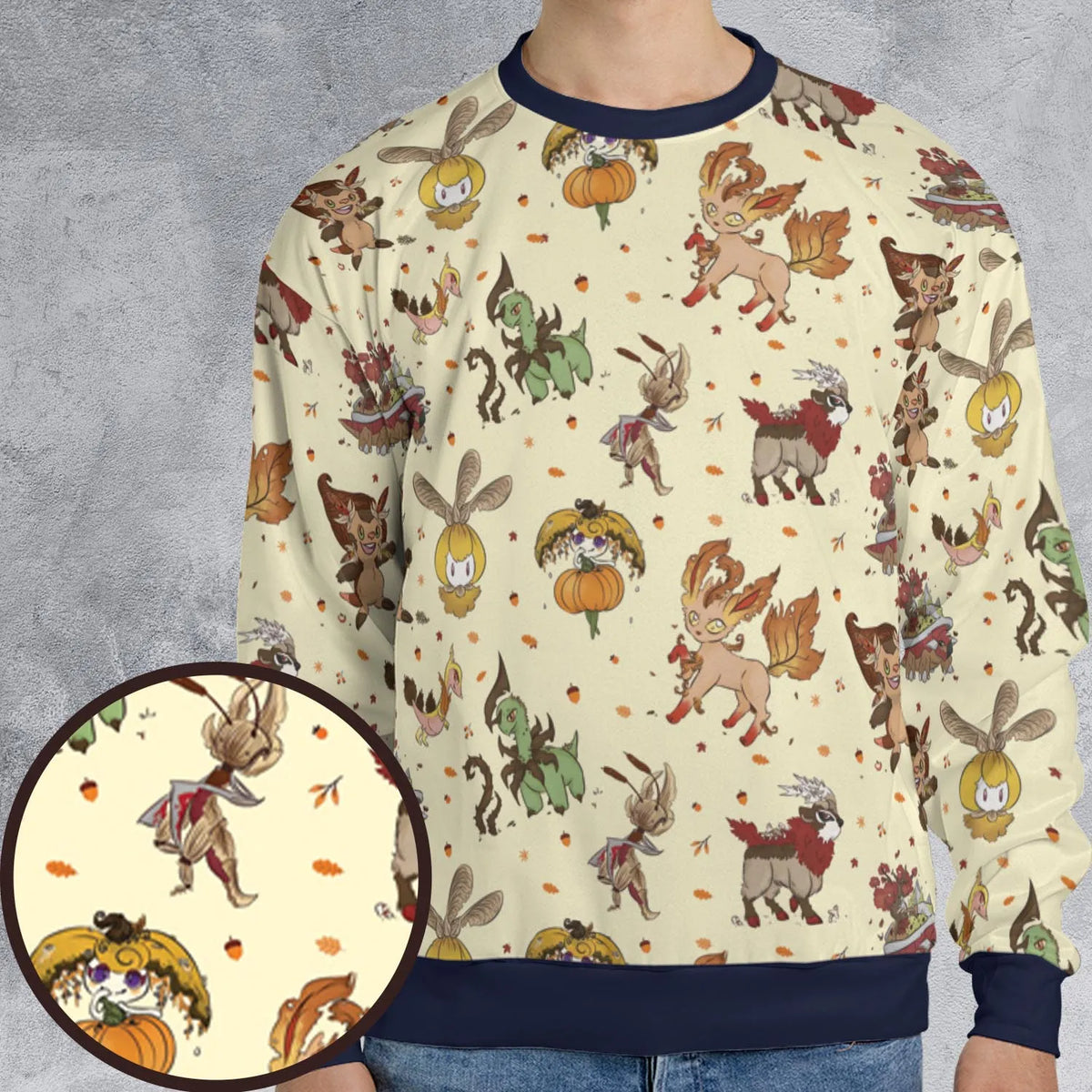 Autumn Vibes Pokemon Pattern All-over Print Sweatshirt