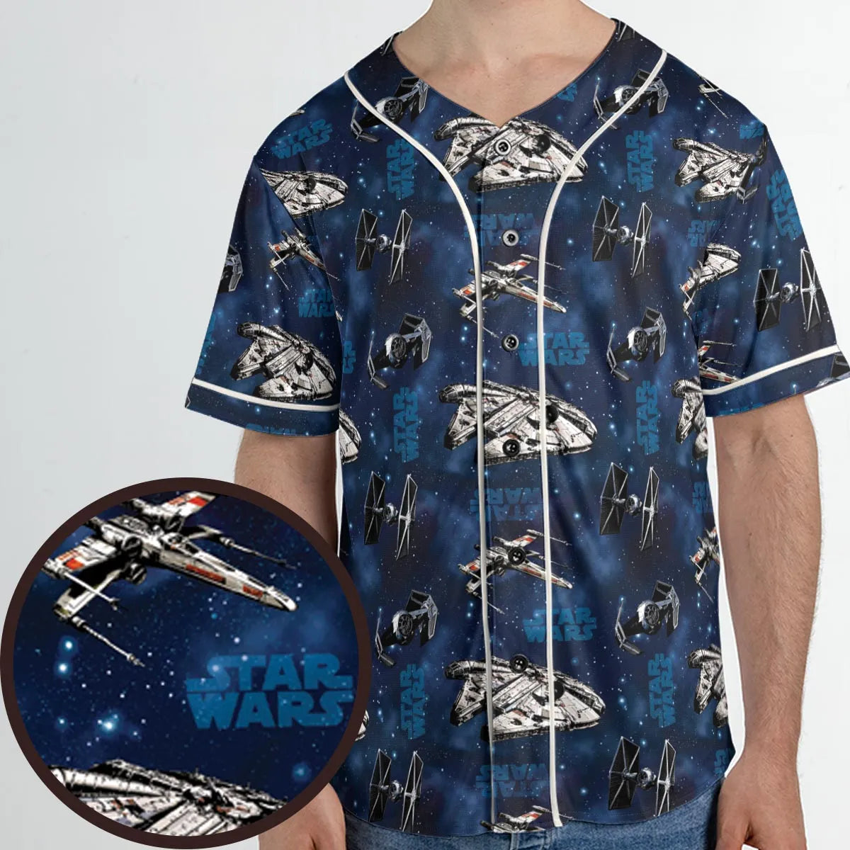 Star Wars Ships Pattern Unisex Baseball Jersey
