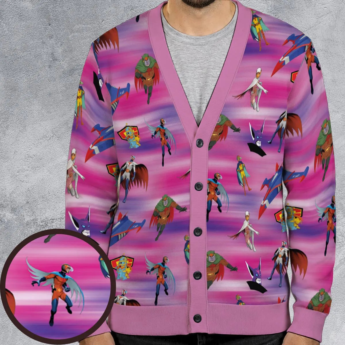 Retro Animation Battle of the Planets Cardigan