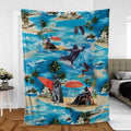 Darth Vader Surfing Fleece Blanket