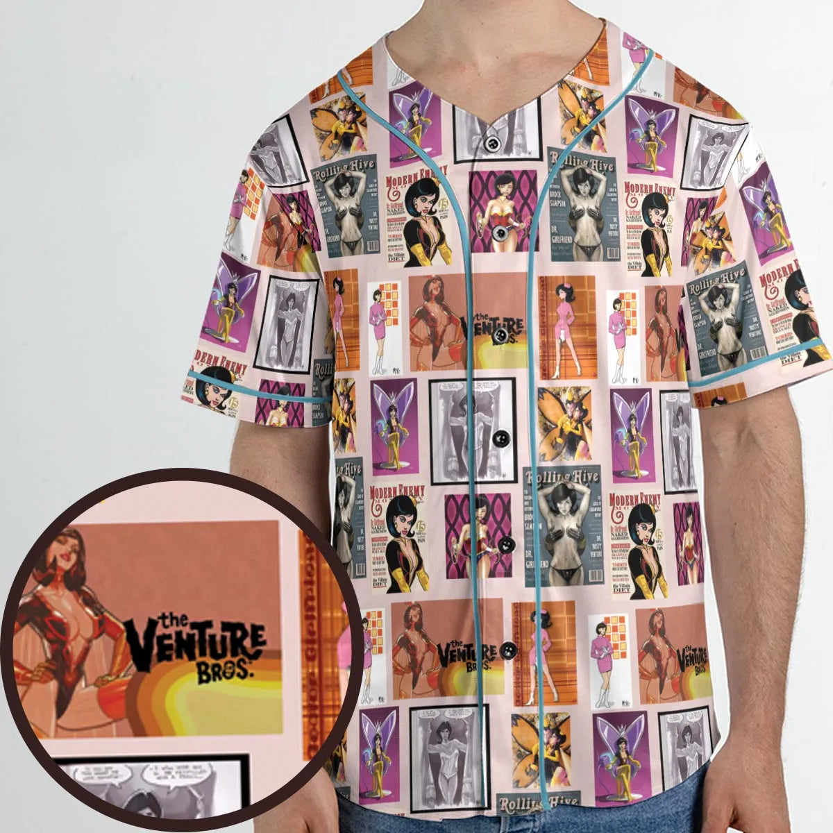 Dr. Mrs. The Monarch The Venture Bros. Magazine Poses Unisex Baseball Jersey