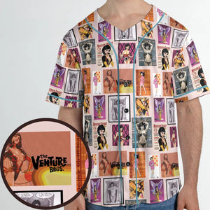 Dr. Mrs. The Monarch The Venture Bros. Magazine Poses Unisex Baseball Jersey