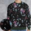 Necromancer Cat Pattern All-over Print Sweatshirt