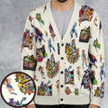 80s Famous Cartoon Characters Pattern Cardigan