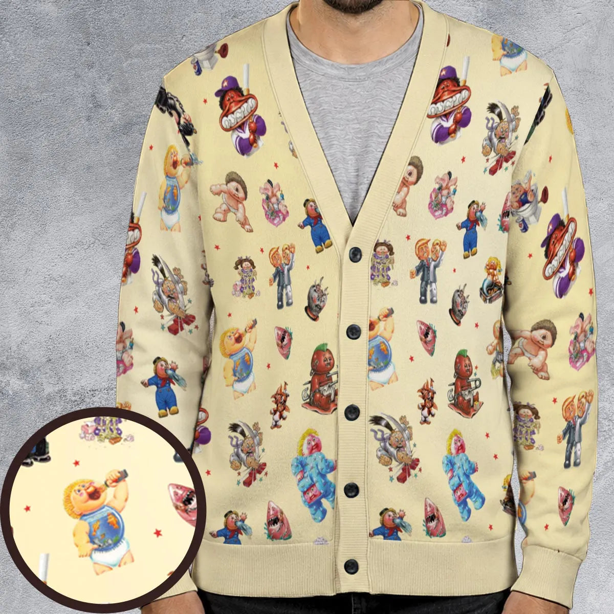 90s Garbage Pail Kids Cardigan