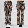 Tim Burton Characters Halloween Flare Leggings