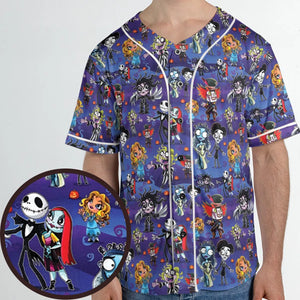 Tim Burton Movies Unisex Baseball Jersey