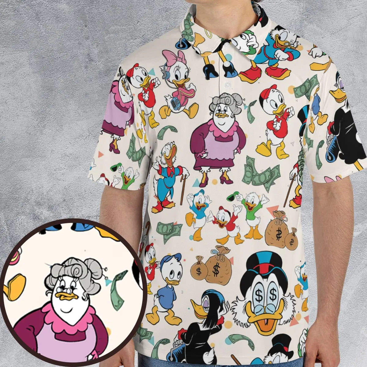 Donald Huey Dewey Ducktales AOP Men/Women Polo Shirt