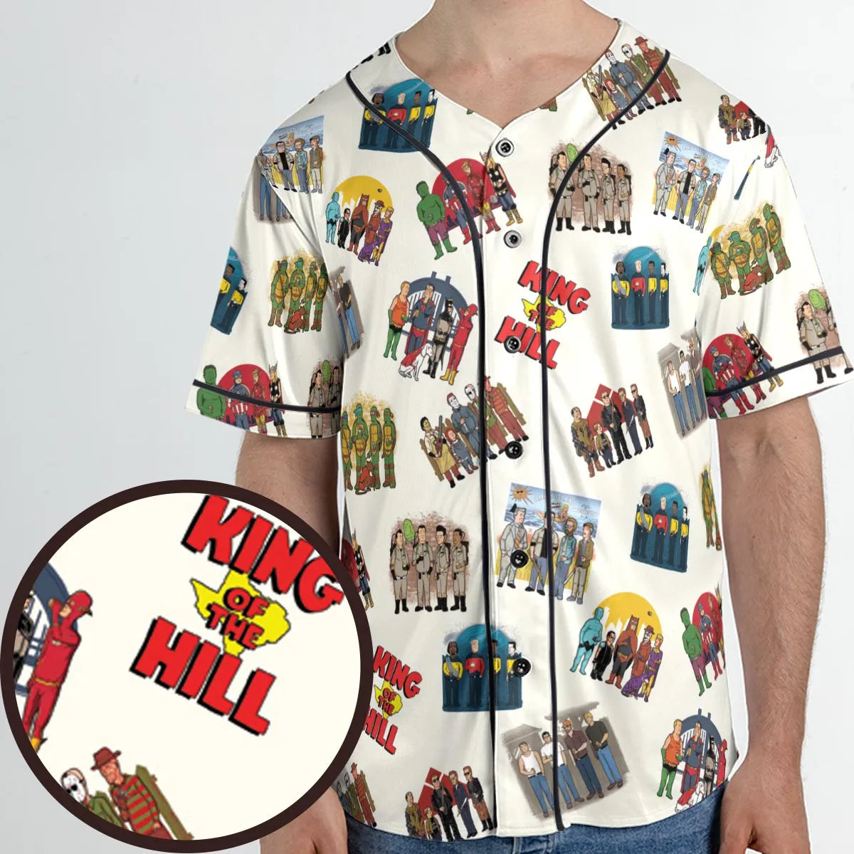 Hank Hill's Friends King Of The Hill Parody Unisex Baseball Jersey