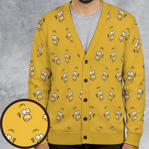 Homer Simpson Pattern Cardigan