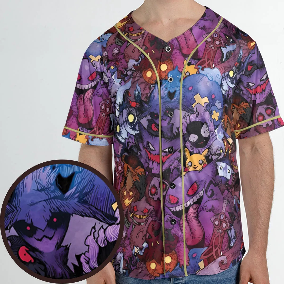 Scaries Poison Pokemon Unisex Baseball Jersey