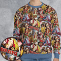 Bad Santa Pattern All-over Print Sweatshirt