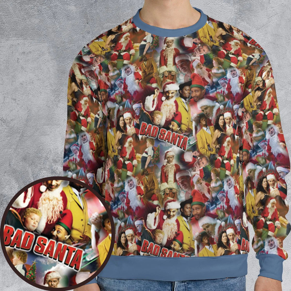 Bad Santa Pattern All-over Print Sweatshirt