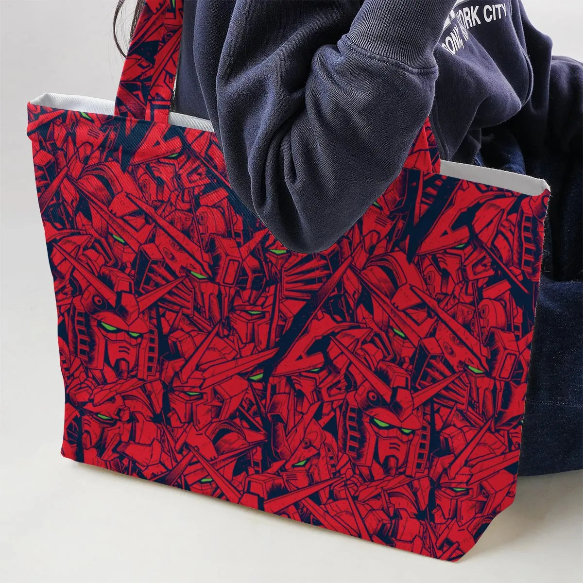 Gundam Camo Magenta Gundam Large Tote Bag