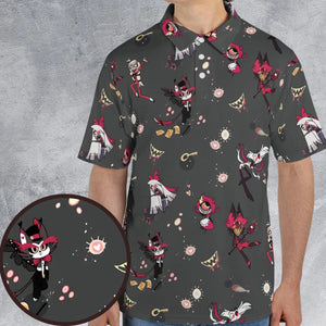 Helluva Hazbin AOP Men/Women Polo Shirt