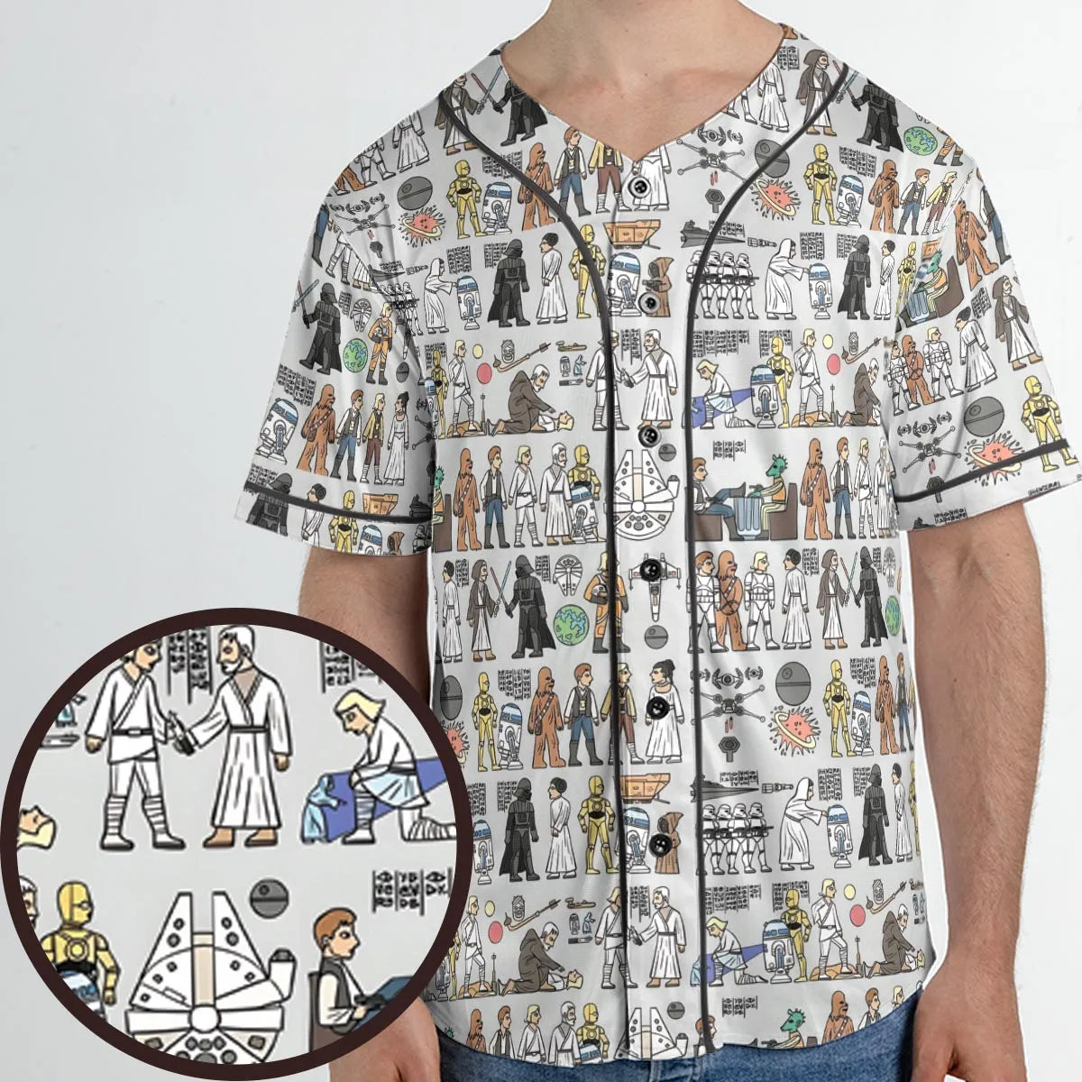 Egyptian Galaxy Wars Unisex Baseball Jersey