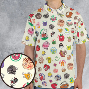 Vintage Trend Matte Scratch & Sniff AOP Men/Women Polo Shirt