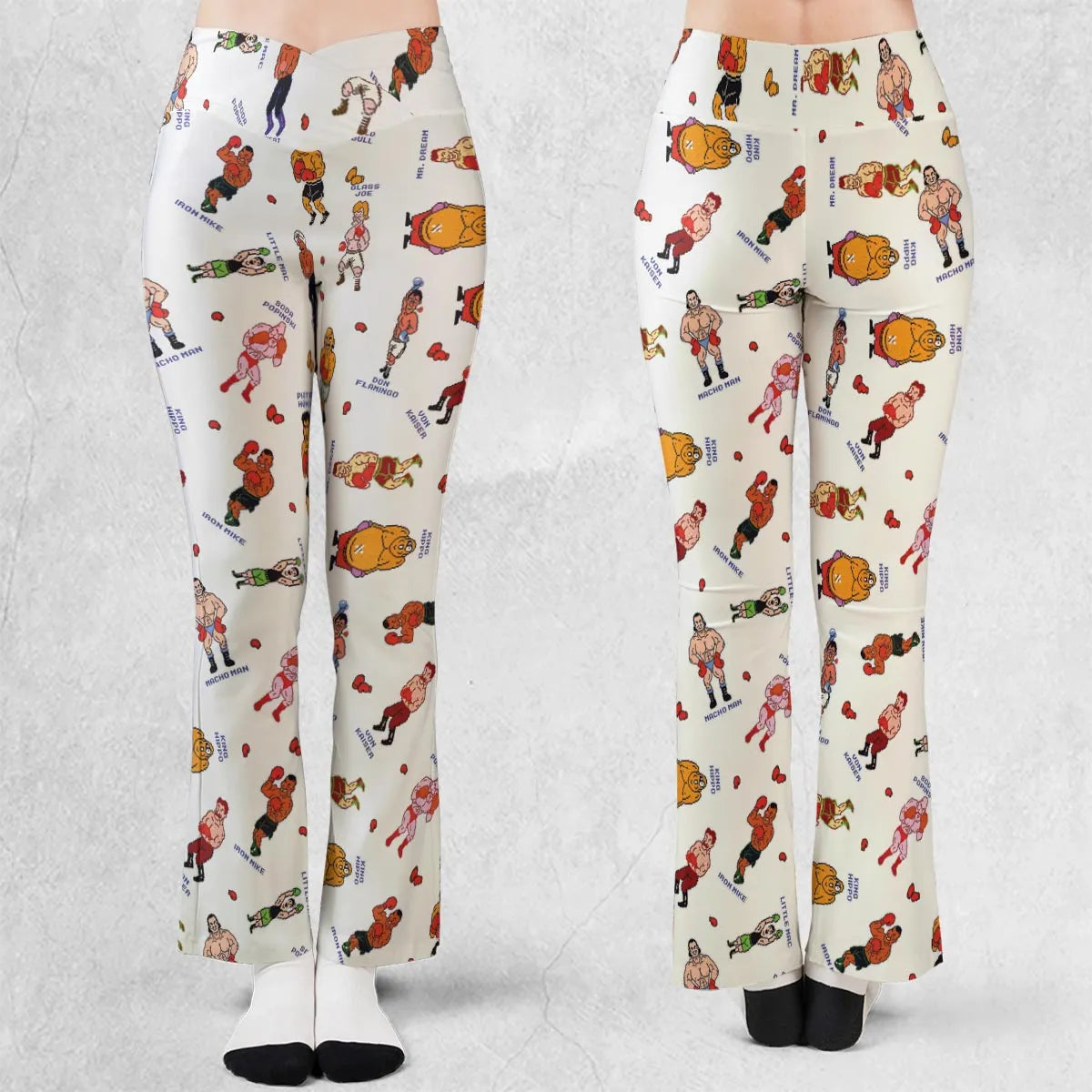 Retro Game Punch Out Flare Leggings