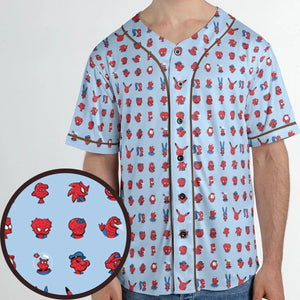 Funny Spider-Man Characters Pattern Unisex Baseball Jersey