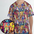 Retro Mansion Collage Unisex Baseball Jersey