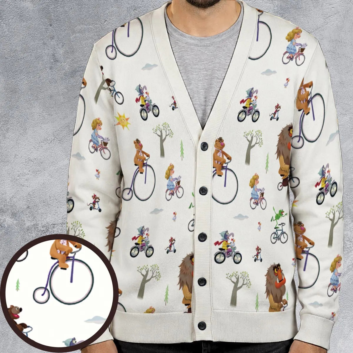 The Muppet Movie Bike Scene Cardigan