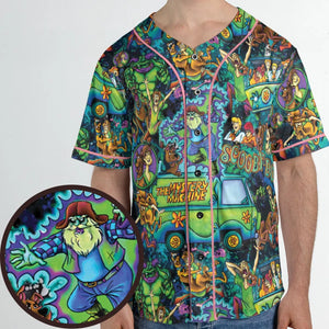 Monsters Mayhem and The Mystery Machine Scooby Doo Unisex Baseball Jersey