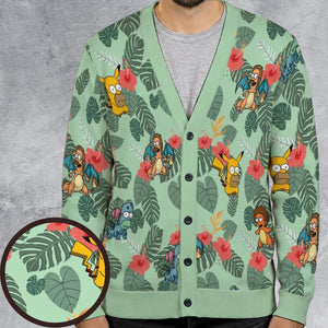 Simpsonmon The Simpsons Pokemon Mashup Cardigan