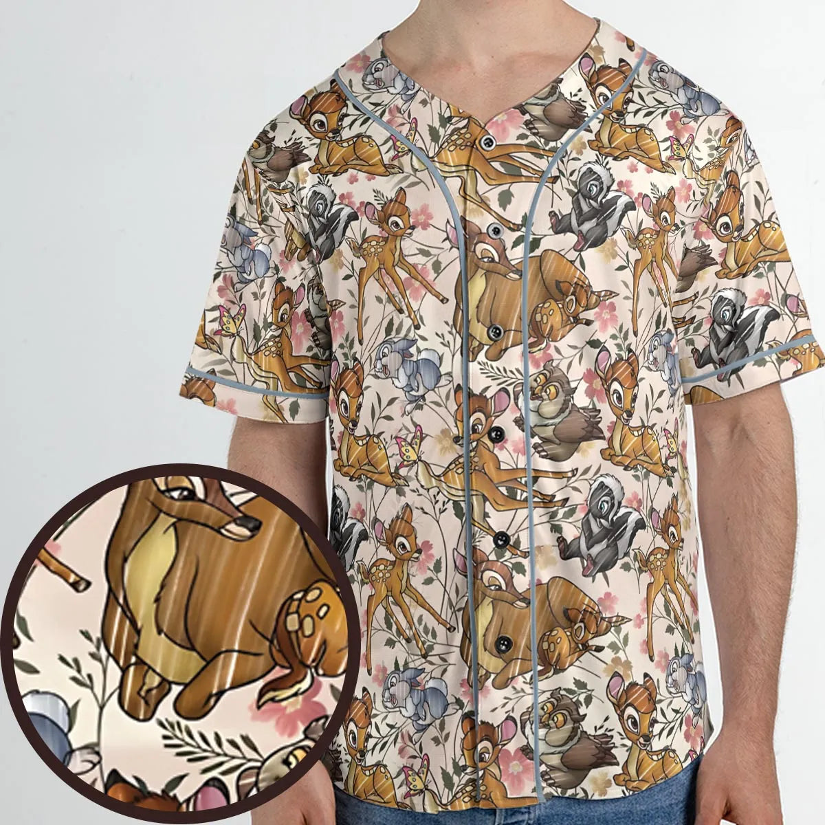 Little Wild Bambi Unisex Baseball Jersey