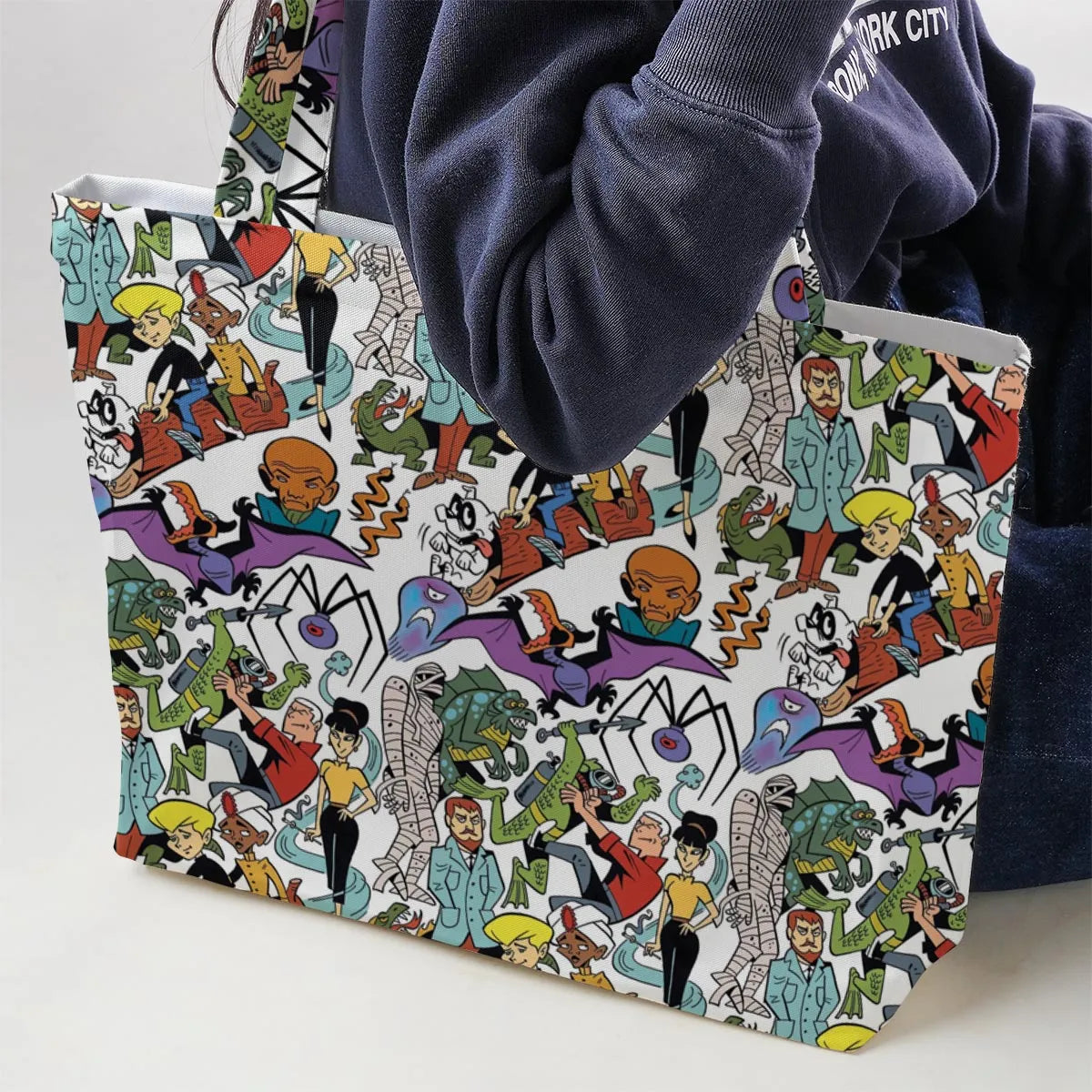 The Adventures Jonny Quest Large Tote Bag