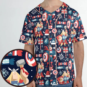 Marvelous Christmas Unisex Baseball Jersey