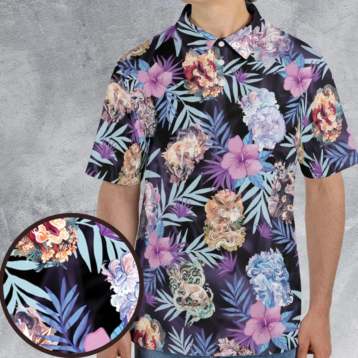 Eevee Evolutions Fancy Style AOP Men/Women Polo Shirt