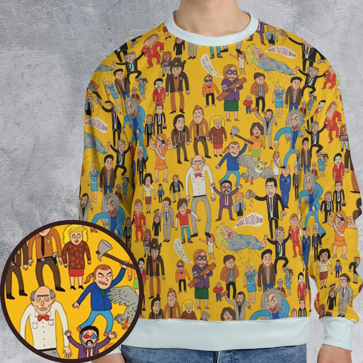 Lynch Vibes Twin Peaks All-over Print Sweatshirt