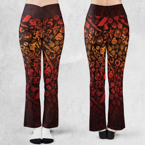 Red Moggle Final Fantasy Flare Leggings